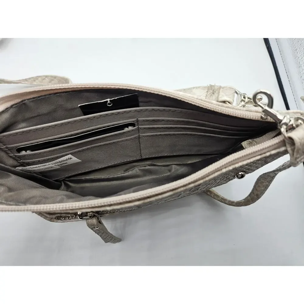 nicole by Nicole Miller Women's Crossbody Bag NWT Beige‎ Snake Print
